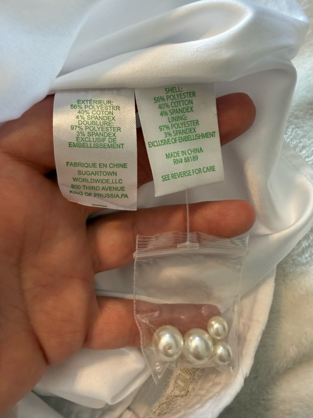 Lilly Pulitzer Halter Dress with Pearls | Size Medium | White embossed - Picture 7 of 7